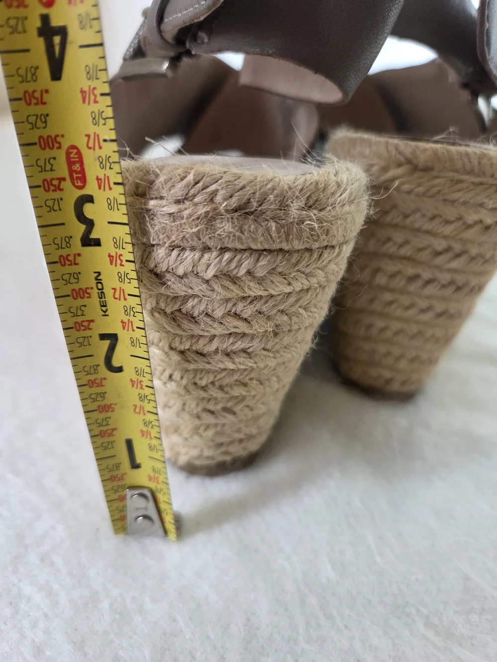 Nordstrom Taupe Gray Crisscross Espadrille Slingback Sandals Quality Leather